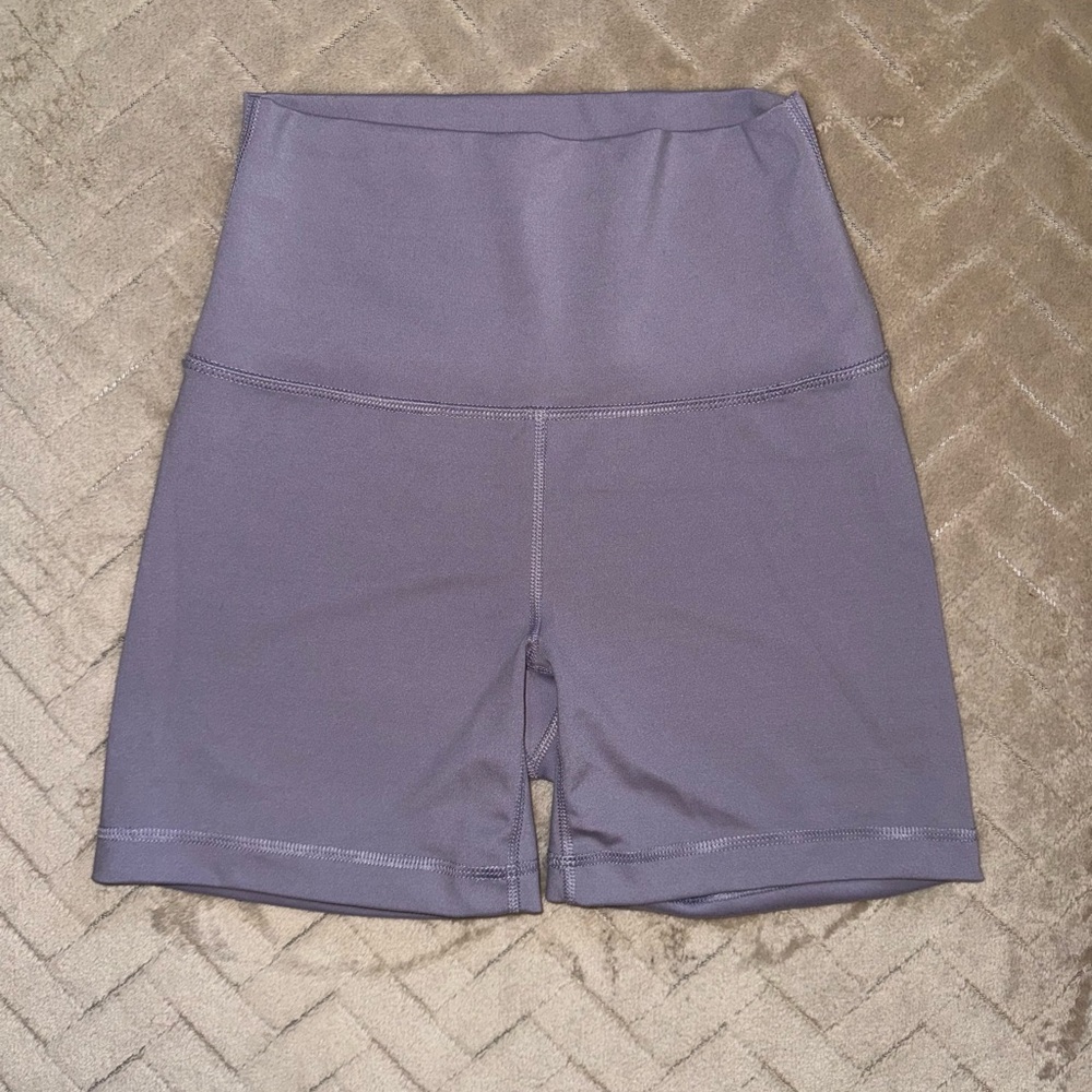 90 Degree By Reflex High-Waisted Purple Shorts